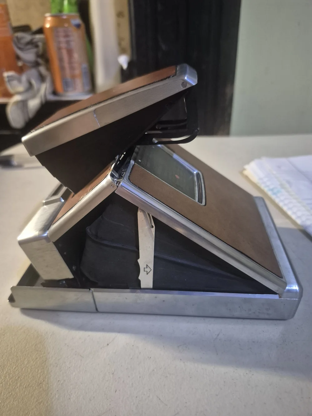Polaroid SX-70 Instant Camera in Brown and Silver